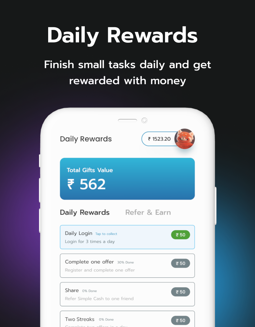 Simple Cash Reward Earning App 1