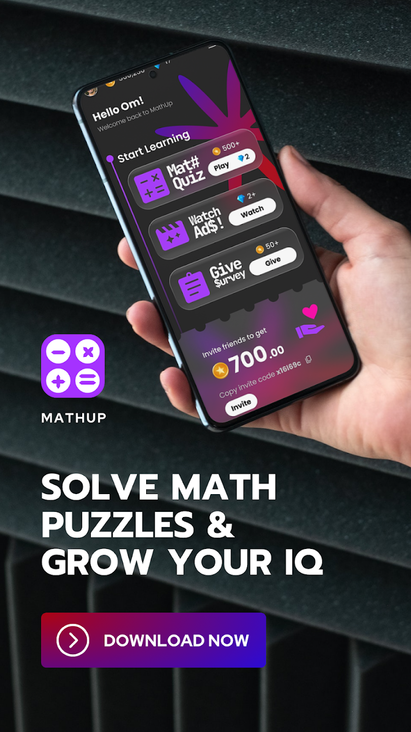 MathUp : Rewarded Math’s Quiz 1